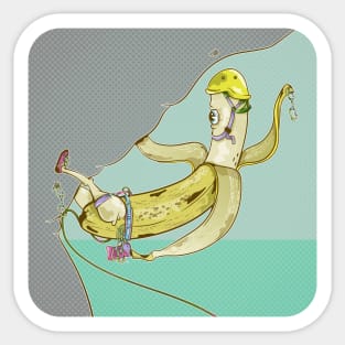 Banana lead rock climbing Sticker